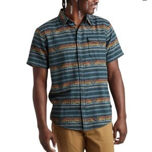 HOWLER BROTHERS SAN GABRIEL SHORTSLEEVE - MESCAL JACQUARD : PETROL size M